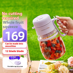 Portable USB Rechargeable Juicer | 1.5L | 200W | Cherry White & Sunset Purple - Fun Stuff Gift Shop