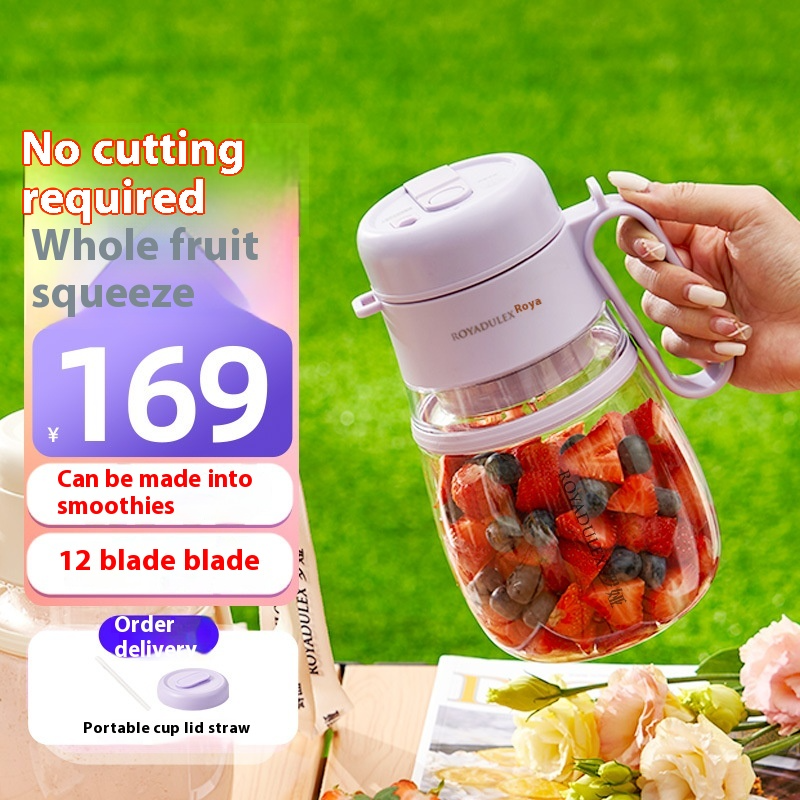 Portable USB Rechargeable Juicer | 1.5L | 200W | Cherry White & Sunset Purple - Fun Stuff Gift Shop