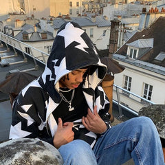 Star Printed Zip Up Hoodies - Fun Stuff Gift Shop
