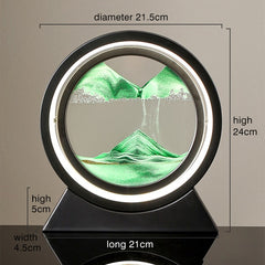 Moving Sand Art Table Lamp – 3D Landscape Quicksand Night Light | USB LED, Touch Dimmer, Desk & Bedroom Decor