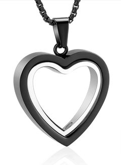 Heartfelt Remembrance: Stainless Steel Heart-Shaped Cremation Pendant - Fun Stuff Gift Shop