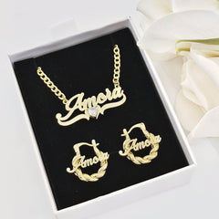 Personalized DIY Name Necklace with Heart Birthstone - Fun Stuff Gift Shop