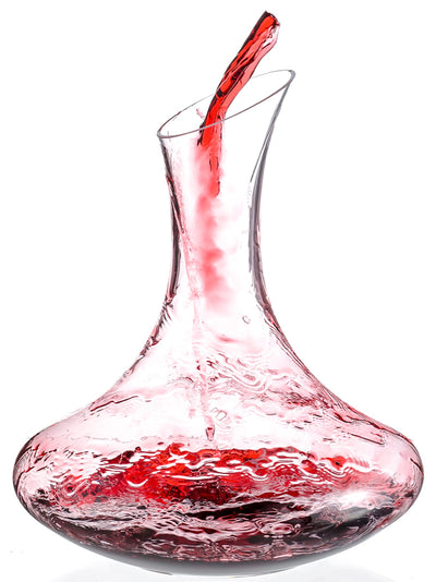 arge Crystal Wine Decanter 1900ml (64oz) – Hand-Blown Lead-Free Glass Carafe for Red & White Wine Aeration
