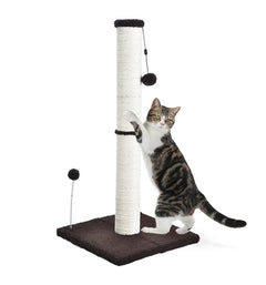 32" Sisal Cat Scratching Post with Hanging Ball | Kitten & Indoor Cat Scratcher - Fun Stuff Gift Shop
