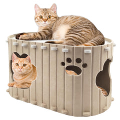 Cat Cave Cat House for Indoor Cats Covered Cat Cave Beds & Furniture Cat Bed Cave for Multiple Cats Up to 22 Lbs Scratch Resistant Breathable Foldable Cat Cave Beds Cat Hideaway Cat Cubes - Fun Stuff Gift Shop