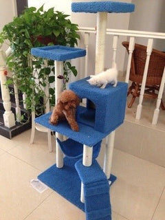 Cat Tree with Scratching Post & Climbing Frame | Multi-Color Cat Tower - Fun Stuff Gift Shop