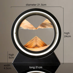 Moving Sand Art Table Lamp – 3D Landscape Quicksand Night Light | USB LED, Touch Dimmer, Desk & Bedroom Decor