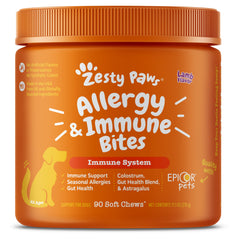 Dog Allergy Relief Chews | Zesty Paws Immune & Itch Support with Probiotics | Lamb 90ct - Fun Stuff Gift Shop