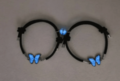 Blue Luminous Butterfly Necklace – Glow-in-the-Dark Smart Pendant Jewelry for Women (Titanium Steel Chain) - Fun Stuff Gift Shop
