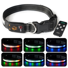 Light Up Dog Collar | Rechargeable LED Collar with Remote | Waterproof - Fun Stuff Gift Shop