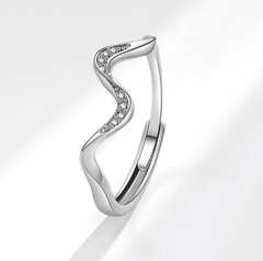 Water Wave Silver Ring in Fashion Design - Fun Stuff Gift Shop