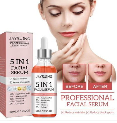 5-in-1 Anti-Wrinkle Facial Serum – Hydrating, Firming & Dark Spot Corrector for Youthful Skin