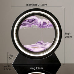 Moving Sand Art Table Lamp – 3D Landscape Quicksand Night Light | USB LED, Touch Dimmer, Desk & Bedroom Decor