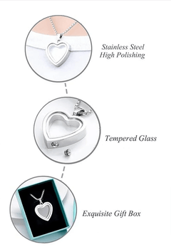 Heartfelt Remembrance: Stainless Steel Heart-Shaped Cremation Pendant - Fun Stuff Gift Shop