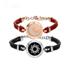 Long Distance Touch Bracelet for Couples | Vibration & Light Up Smart Bracelet | TotwoSun Moon Relationship Gift - Fun Stuff Gift Shop