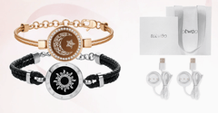 Long Distance Touch Bracelet for Couples | Vibration & Light Up Smart Bracelet | TotwoSun Moon Relationship Gift - Fun Stuff Gift Shop