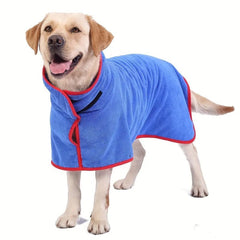 Pet Bath Robe Towel for Dogs & Cats | Quick-Dry Microfiber Wrap in 6 Colors & 5 Sizes - Fun Stuff Gift Shop