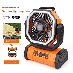 3-in-1 Camping Fan with LED Light & Power Bank – Portable Rechargeable Outdoor Fan (10,000mAh / 20,000mAh, Quiet, Adjustable) - Fun Stuff Gift Shop