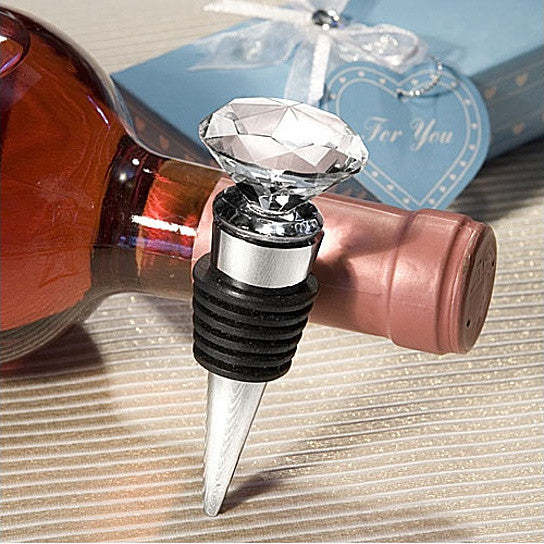 Diamond Wine Stopper – Elegant Crystal Bottle Sealer for Fresh Wine Preservation & Gift Giving