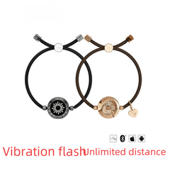 Long Distance Touch Bracelet for Couples | Vibration & Light Up Smart Bracelet | TotwoSun Moon Relationship Gift - Fun Stuff Gift Shop