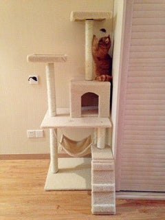 Cat Tree with Scratching Post & Climbing Frame | Multi-Color Cat Tower - Fun Stuff Gift Shop