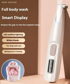Pet Paw Trimmer with LED Light | Waterproof Rechargeable Dog Grooming Trimmer - Fun Stuff Gift Shop