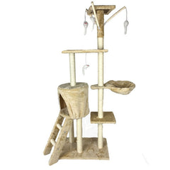 5-Tier Sisal Cat Tree with Scratching Posts & Plush Platforms | Medium Cat Tower - Fun Stuff Gift Shop