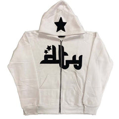 Star Printed Zip Up Hoodies - Fun Stuff Gift Shop