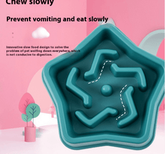 Slow Feeder Dog & Cat Bowl | Non-Slip Puzzle Bowl for Healthy Eating in 4 Colors - Fun Stuff Gift Shop