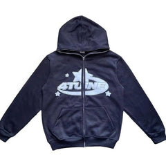 Star Printed Zip Up Hoodies - Fun Stuff Gift Shop