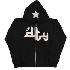 Star Printed Zip Up Hoodies - Fun Stuff Gift Shop