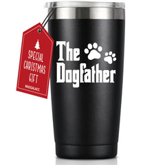 Dog Dad Tumbler | 20oz Stainless Steel Tumbler with Lid & Straw | Funny Dog Father Gift - Fun Stuff Gift Shop