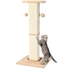 33-Inch Tall Cat Scratching Post with Hanging Ball | Heavy-Duty Sisal for Indoor Cats - Fun Stuff Gift Shop