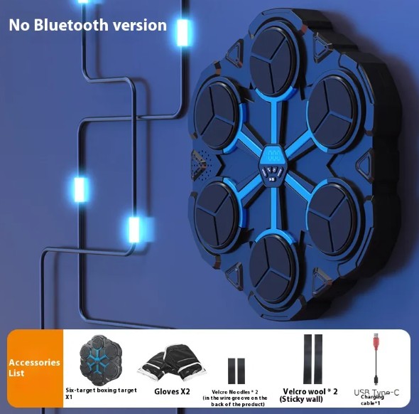 Interactive Boxing Target Machine | Bluetooth Music & LED Lights | Home Fitness Trainer