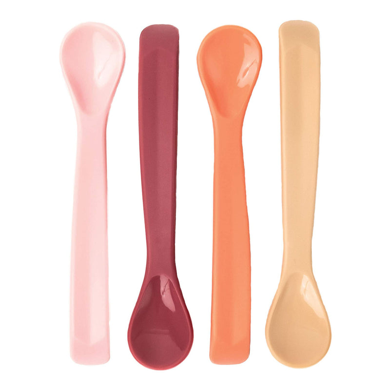 Tiny Twinkle Silicone Baby Spoons – BPA-Free Infant Feeding Spoons, Pack of 4 (Pink) - Baby Feeding Utensils - Fun Stuff Gift Shop