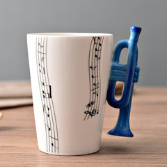 Guitar-Shaped Ceramic Coffee Mug – Musical Note Cup for Coffee, Tea & Gifts (250ml, 24 Colors) - Mugs & Drinkware - Fun Stuff Gift Shop
