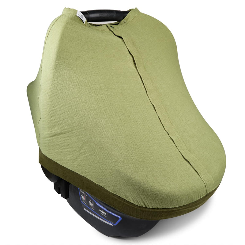 Baby Car Seat Cover – Windproof & Sun Protection Infant Carseat Canopy | 100% Cotton Muslin - Car Seat Covers - Fun Stuff Gift Shop