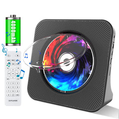 Fohil Portable CD Player with Bluetooth 4000mAh Rechargeable Desktop CD Music Player for Home with Built-in Double HiFi Sound Speakers Battery LED Screen CD Player Support AUX&USB FM Radio - Fun Stuff Gift Shop