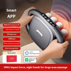 Deep Tissue Massage Gun for Muscle Recovery – 30 Speeds, 8/16 Heads, Quiet Percussion Therapy Device for Pain Relief & Fitness Recovery