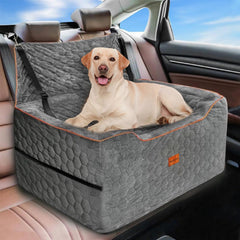 Dog Car Seat Medium Sized Dog Under 60 Lbs Large Dog Bed for Car Back Seat Dog Booster Car Seat for 2 Small Dogs Backseat Dog Carseat Portable Dog Travel Accessories - Fun Stuff Gift Shop