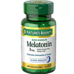 Nature's Bounty Melatonin 3mg Quick Dissolve Tablets – 120ct (Pack of 2) - Fun Stuff Gift Shop