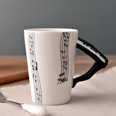Guitar-Shaped Ceramic Coffee Mug – Musical Note Cup for Coffee, Tea & Gifts (250ml, 24 Colors) - Mugs & Drinkware - Fun Stuff Gift Shop