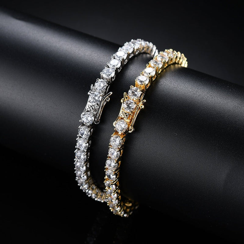 Iced Out Tennis Bracelet | CZ Cubic Zirconia Gold Silver Rose Gold Hip Hop Bracelet for Women - Fun Stuff Gift Shop