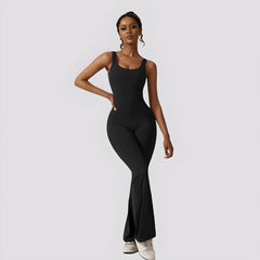 Women's Flared Jumpsuit – Elegant Wide-Leg One-Piece