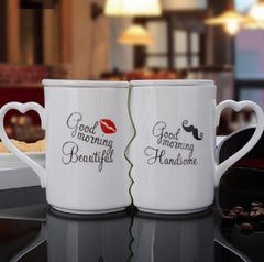 Couple’s Ceramic Mug Set – Cute Matching Coffee Cups with Personalized Designs (Gift for Couples)