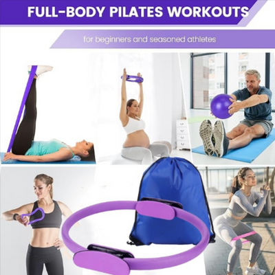 13-Piece Yoga & Pilates Set | Full Body Training Kit with Resistance Bands, Ring & More