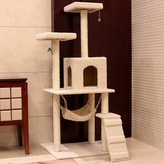 Cat Tree with Scratching Post & Climbing Frame | Multi-Color Cat Tower - Fun Stuff Gift Shop