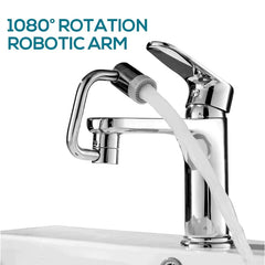 1080° Rotatable Faucet Extender – Flexible Sink Sprayer Aerator for Kitchen & Bathroom | Multi-Mode, Tool-Free Install
