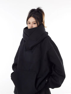 Loose High Collar Fleece Lined Hoodie - Fun Stuff Gift Shop