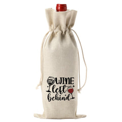 Funny Wine Gift Bag | Reusable Linen Drawstring Bag with Wine Quotes - Fun Stuff Gift Shop